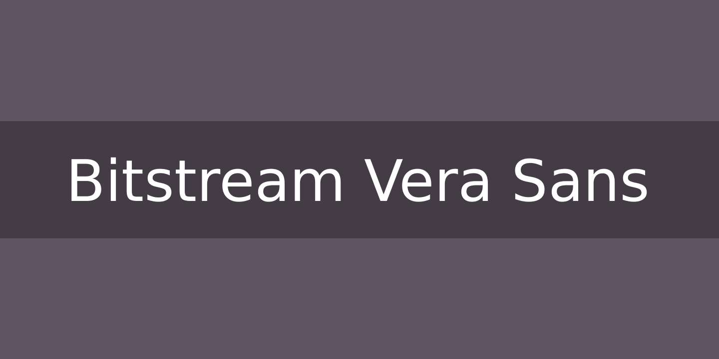 Font Bitstream Vera Sans